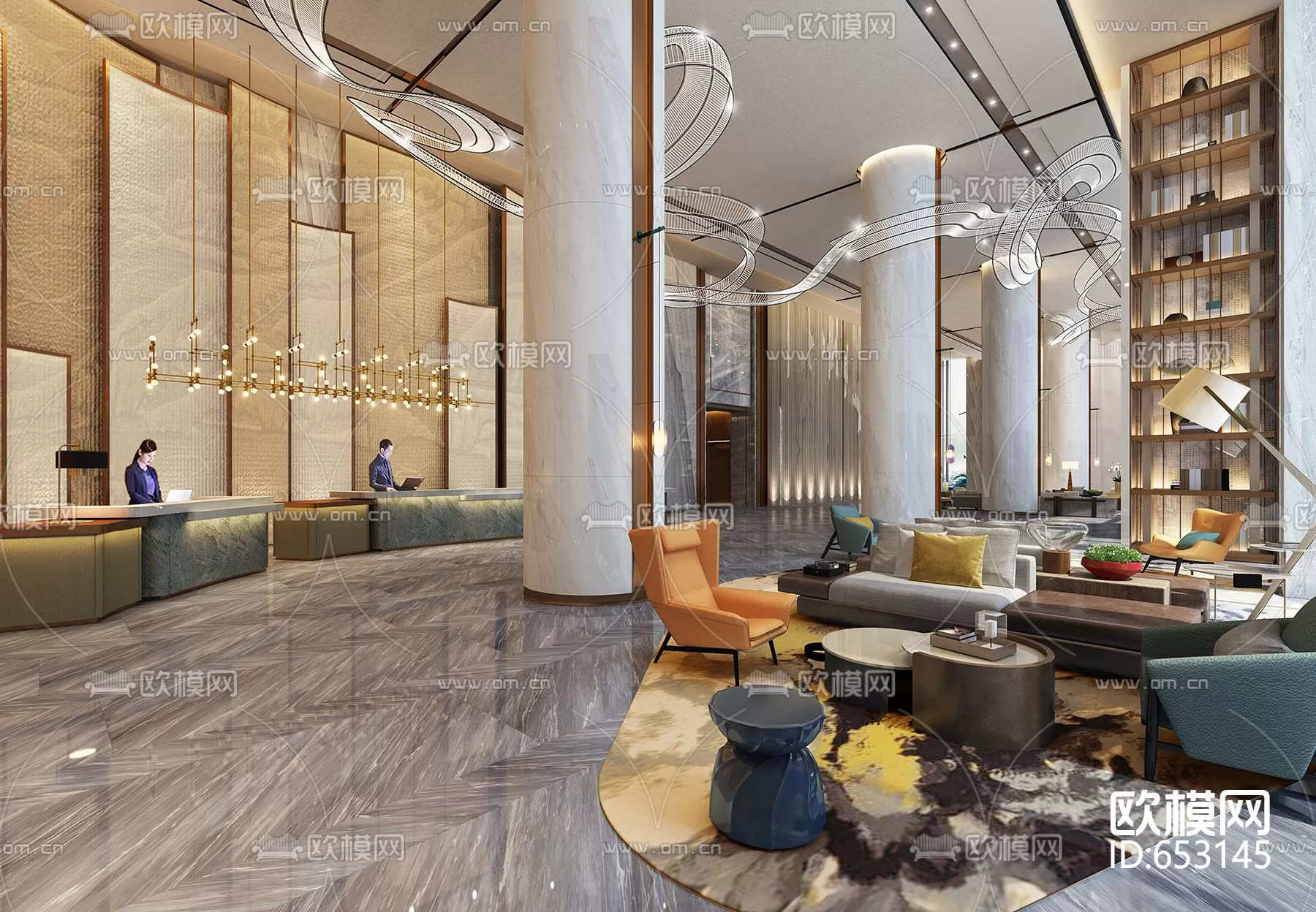 Hotel Lobby 3D Scenes – 0514