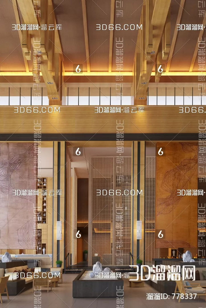 Hotel Lobby 3D Scenes – 0520