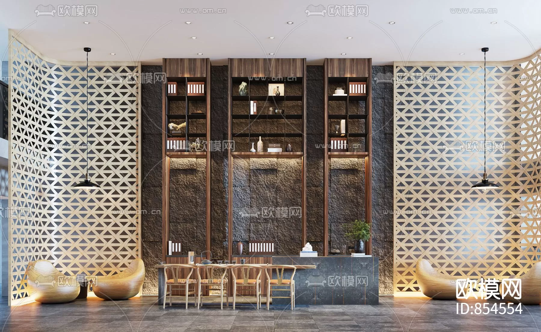 Hotel Lobby 3D Scenes – 0525