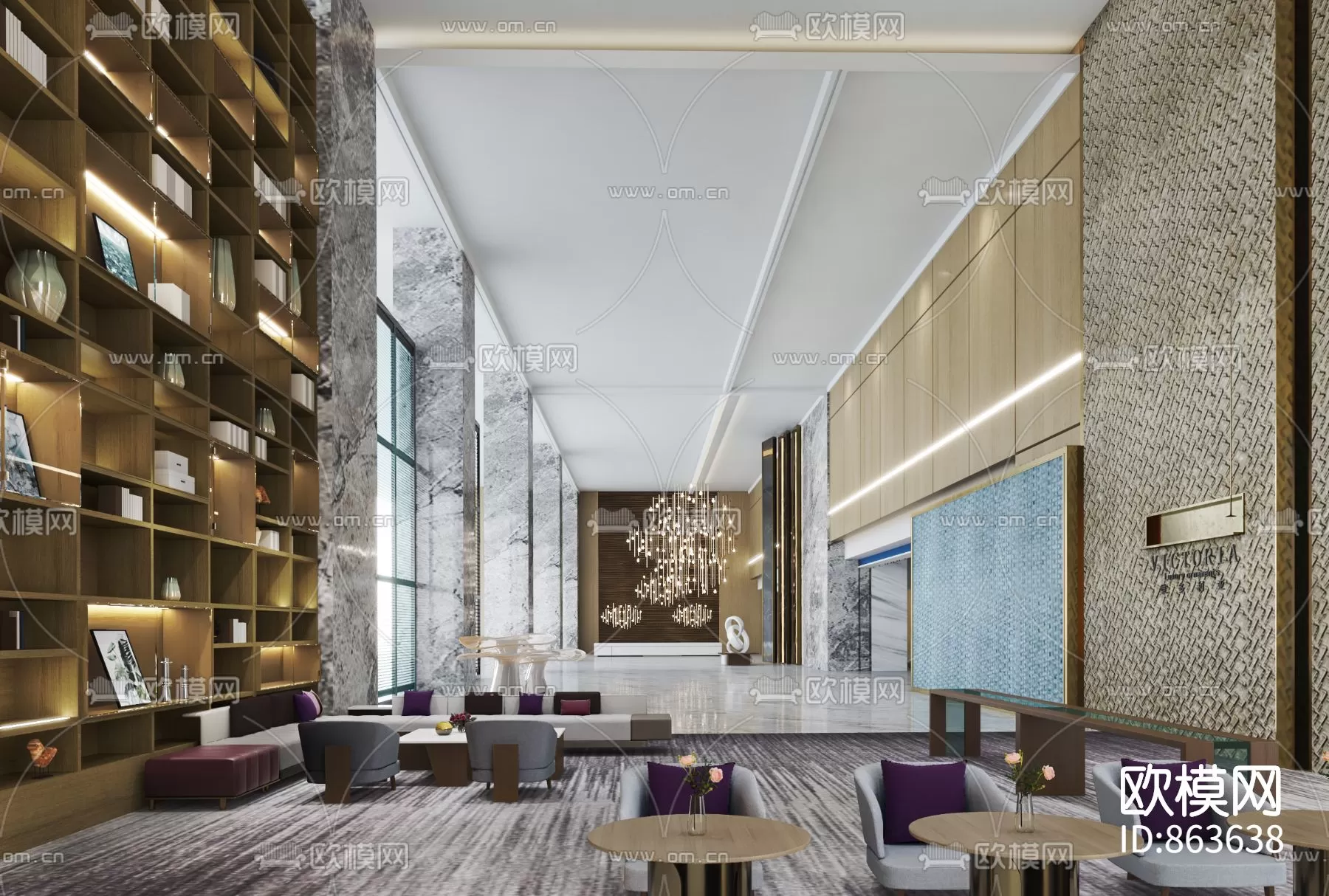 Hotel Lobby 3D Scenes – 0526