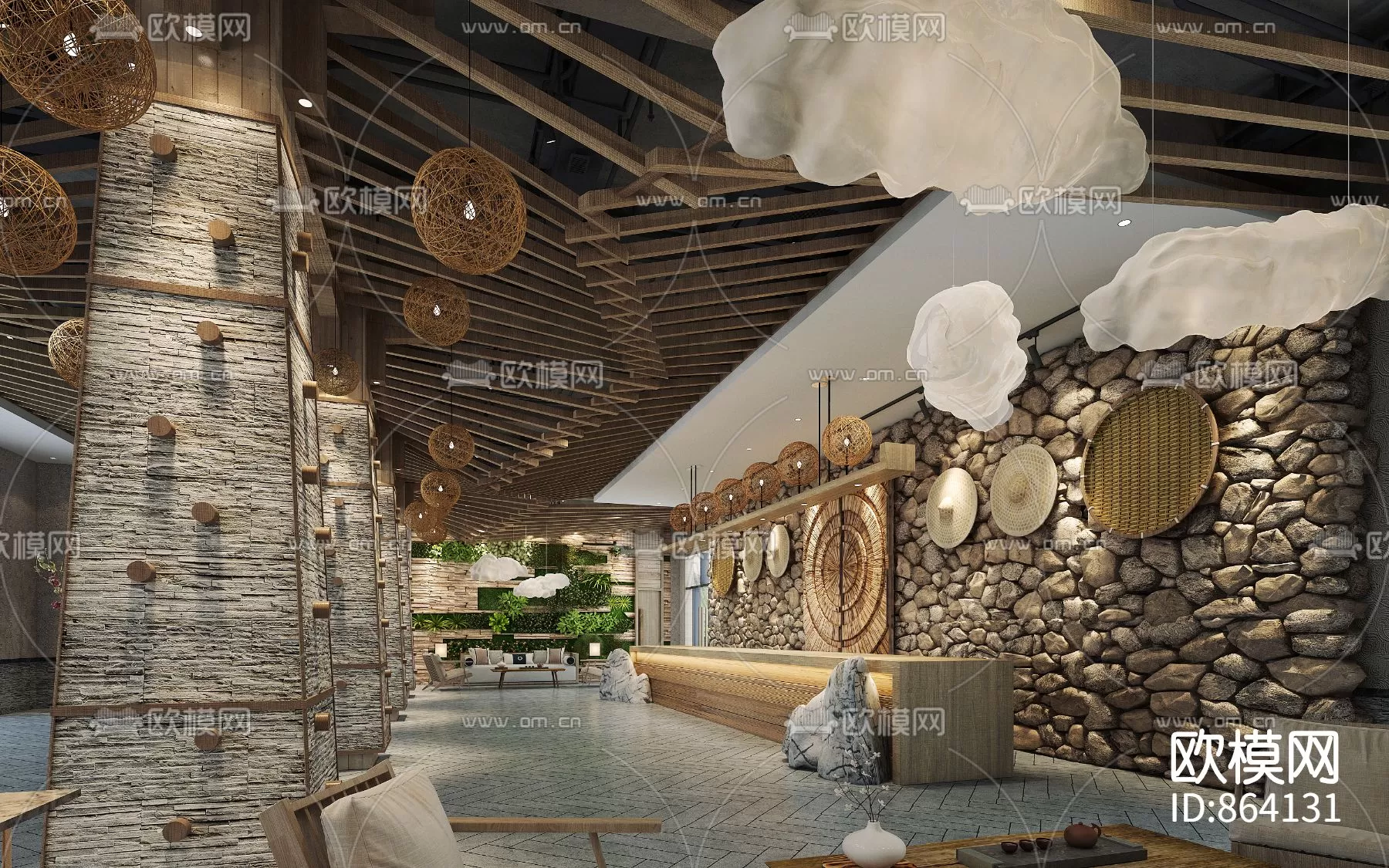 Hotel Lobby 3D Scenes – 0527