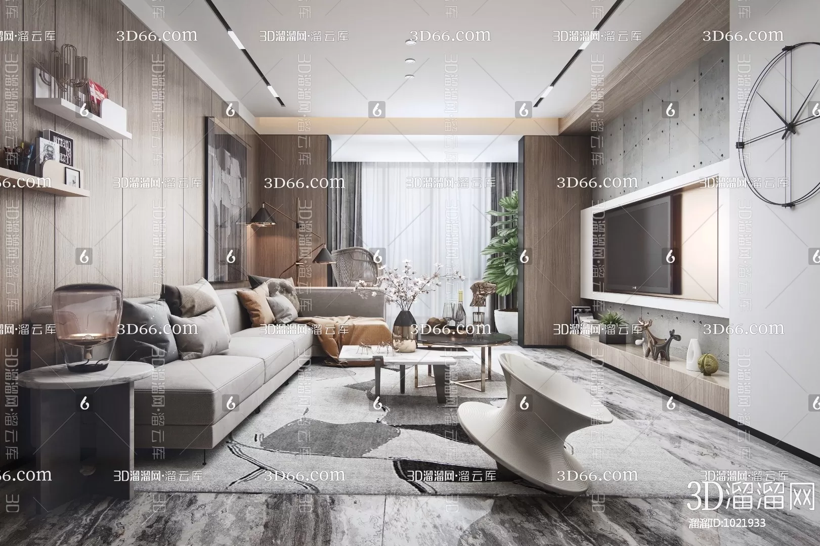 Living Room 3D Scenes – 0576 Living Room 3D Scenes – 0576