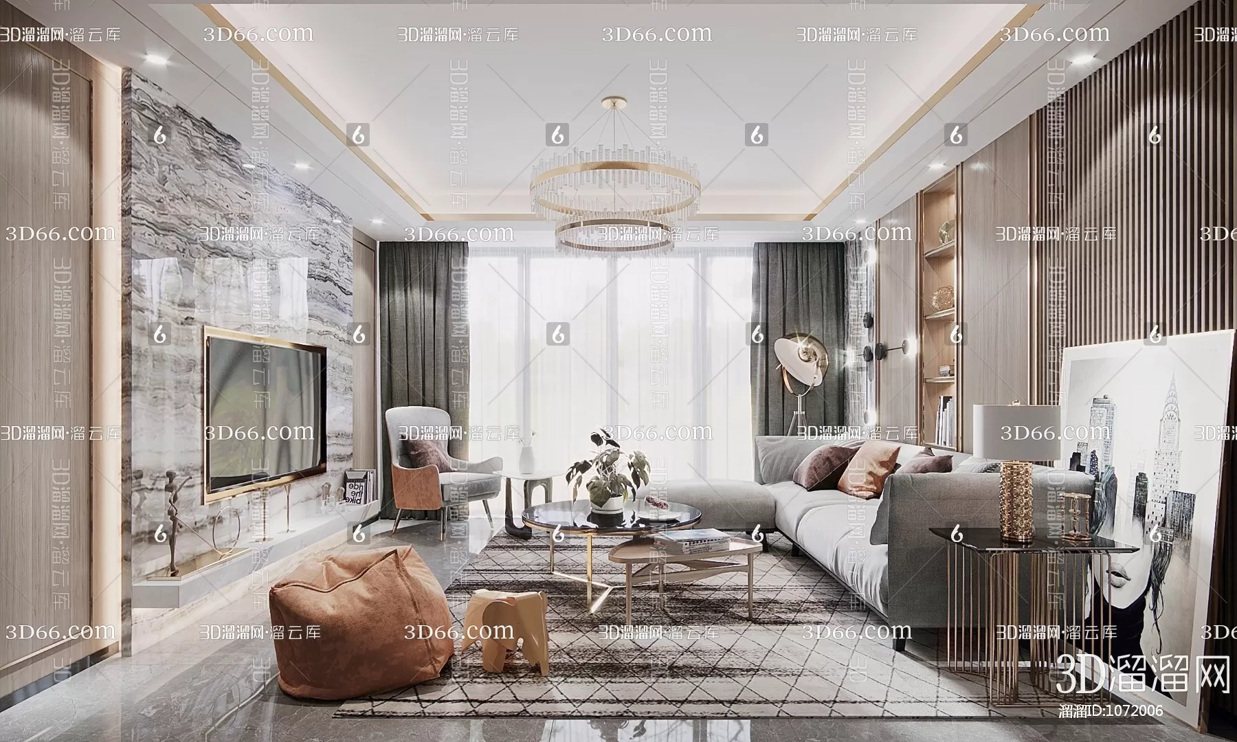 Living Room 3D Scenes – 0581 Living Room 3D Scenes – 0581