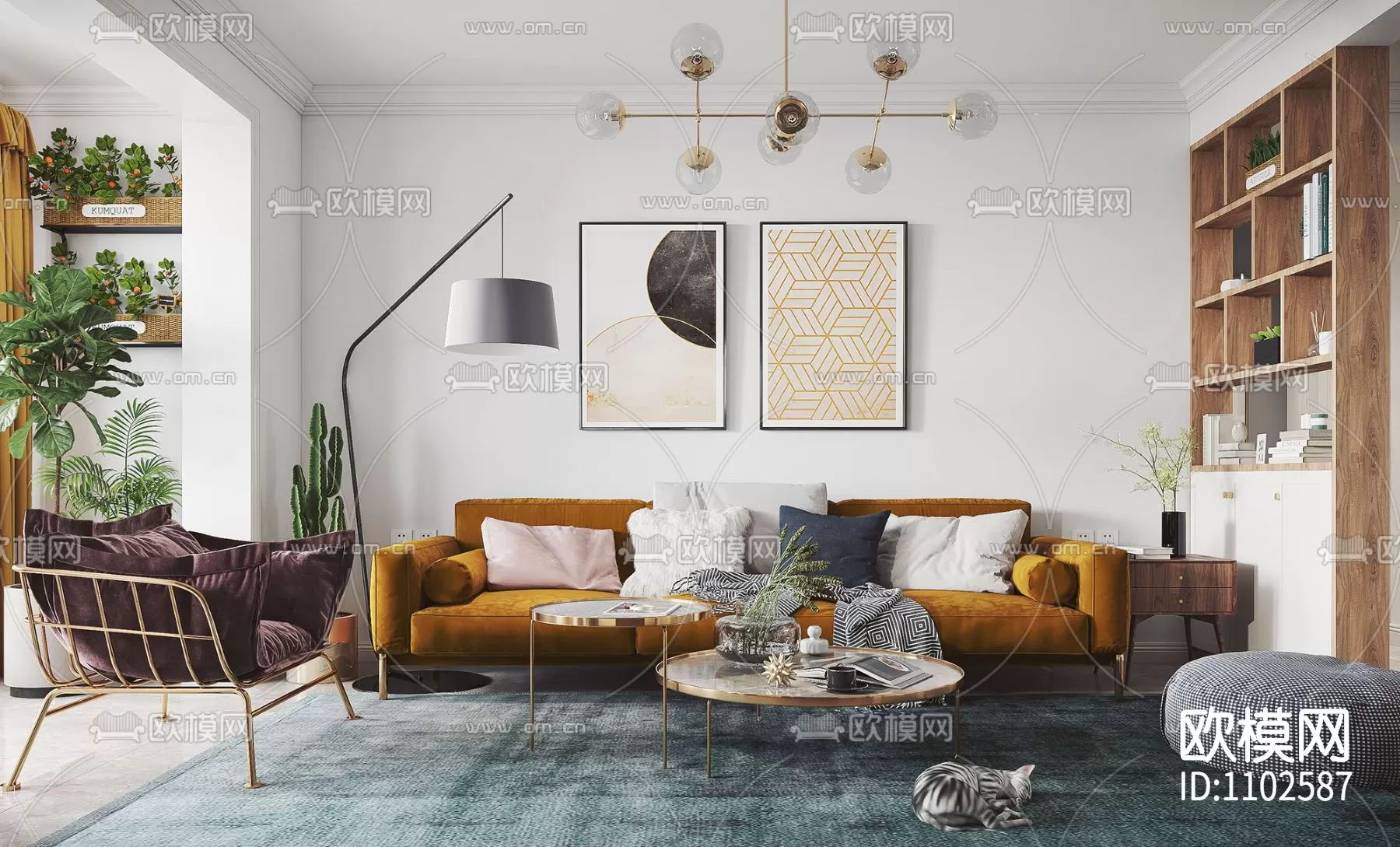 Living Room 3D Scenes – 0582 Living Room 3D Scenes – 0582