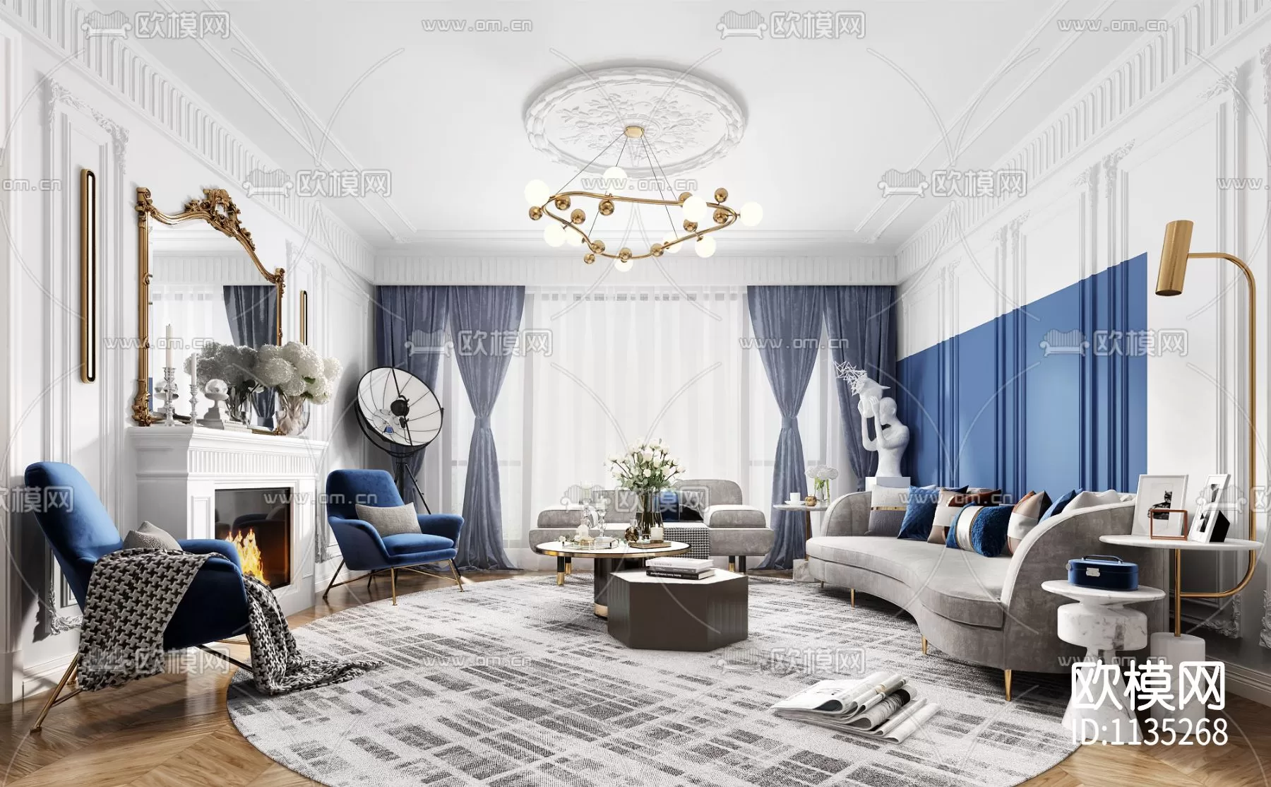 Living Room 3D Scenes – 0584 Living Room 3D Scenes – 0584