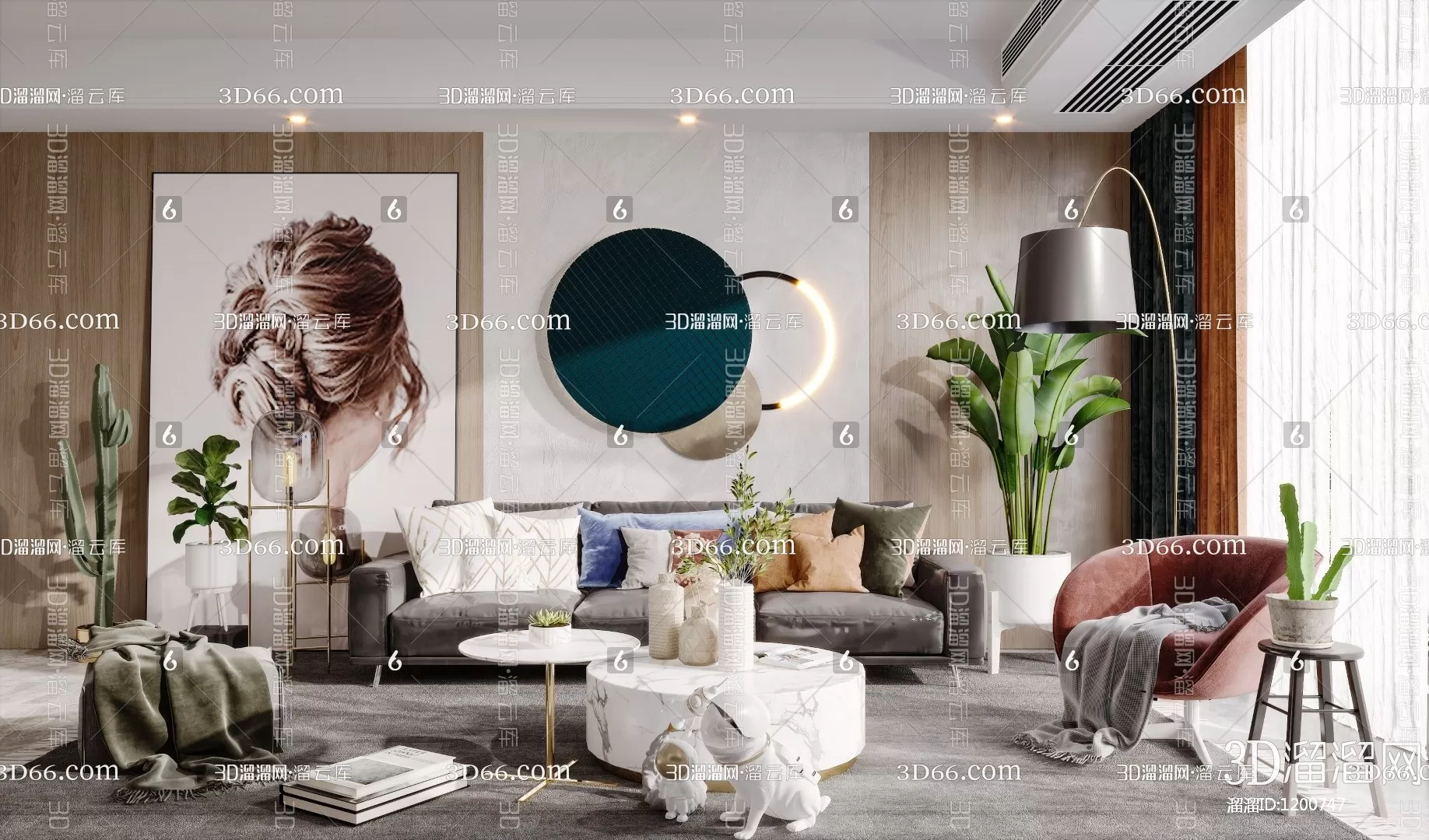 Living Room 3D Scenes – 0586 Living Room 3D Scenes – 0586