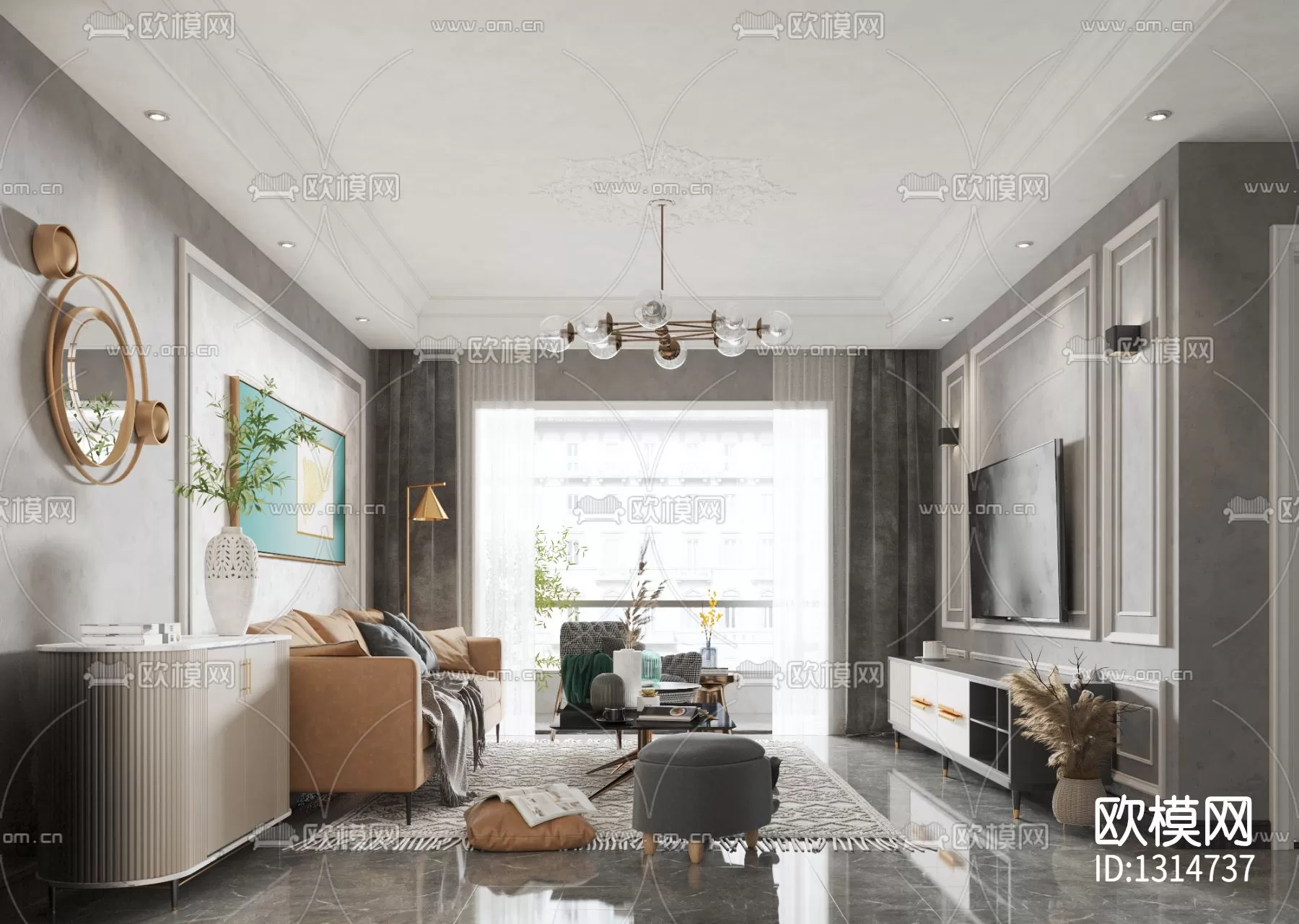 Living Room 3D Scenes – 0592 Living Room 3D Scenes – 0592