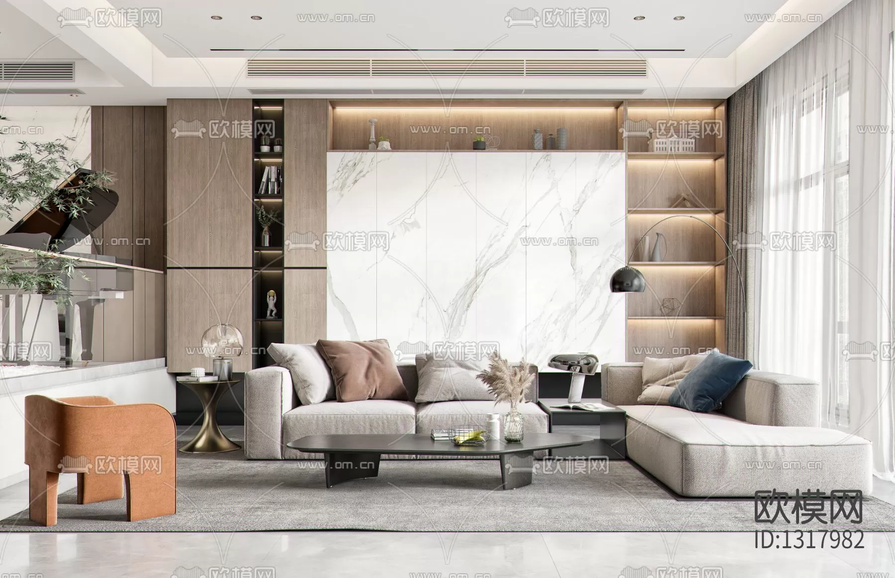 Living Room 3D Scenes – 0594 Living Room 3D Scenes – 0594