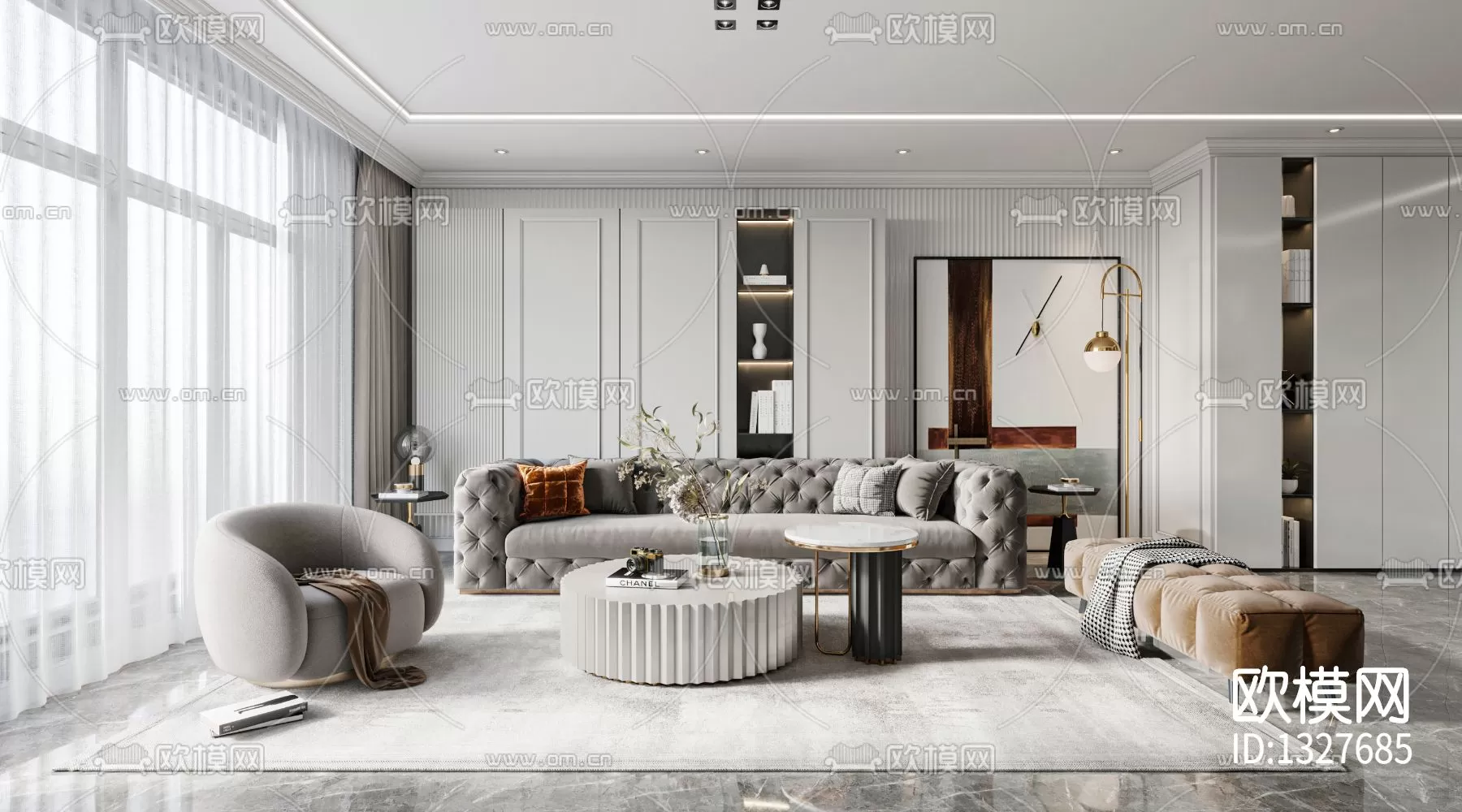 Living Room 3D Scenes – 0596 Living Room 3D Scenes – 0596