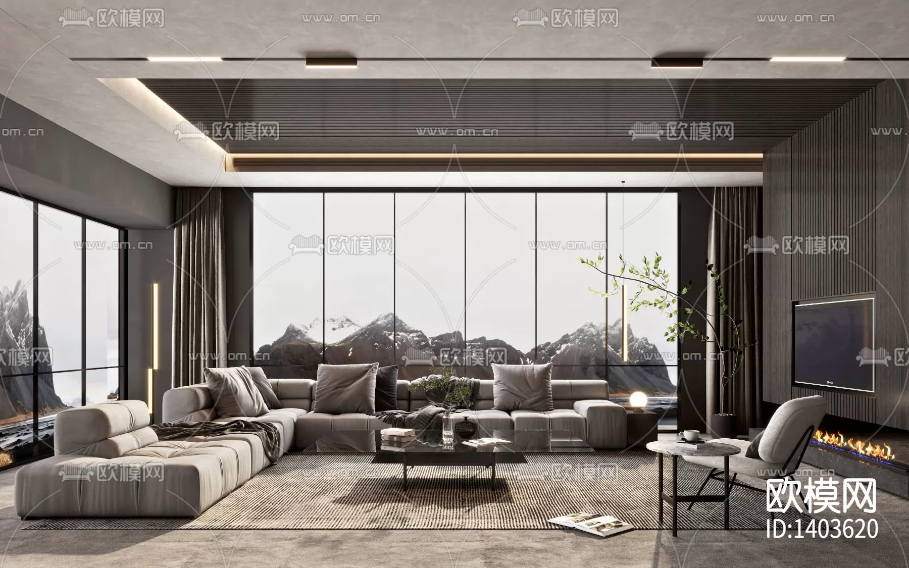 Living Room 3D Scenes – 0605 Living Room 3D Scenes – 0605