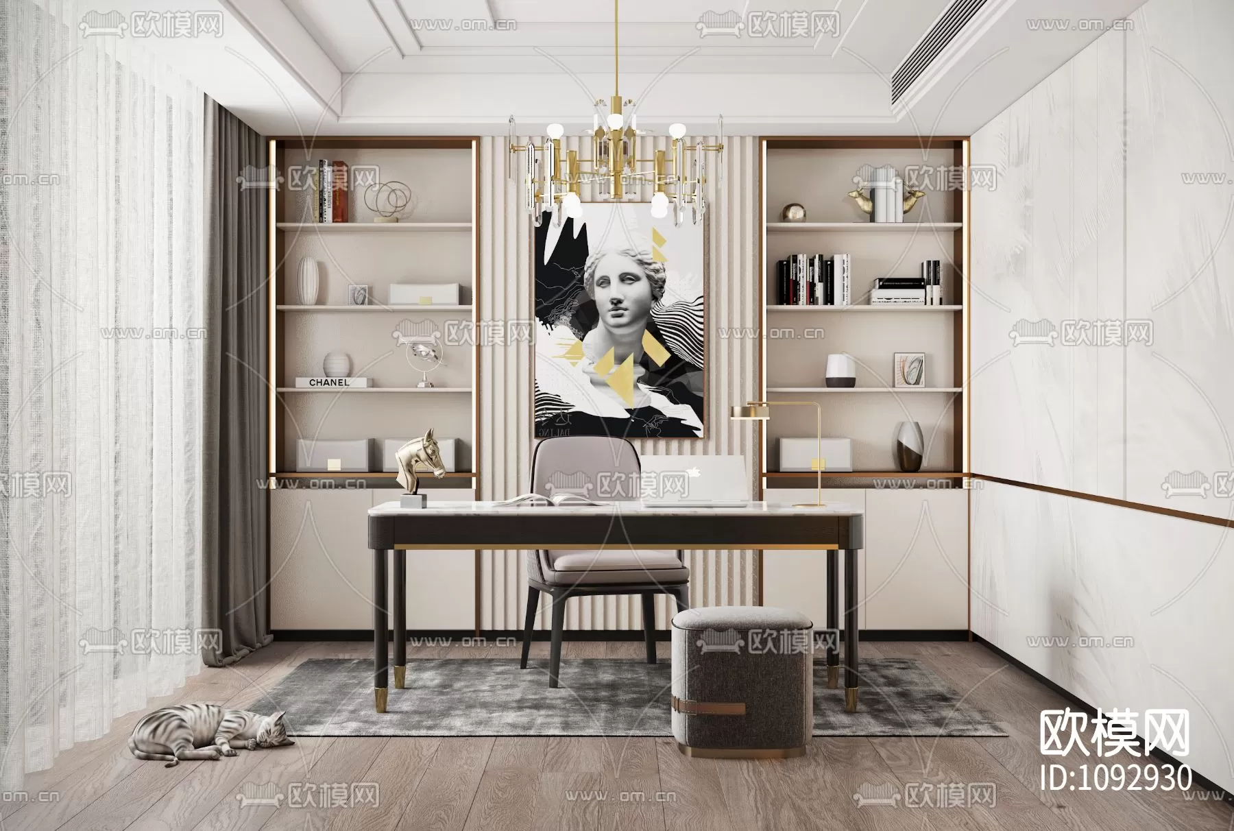 Study Room 3D Scenes – 0790