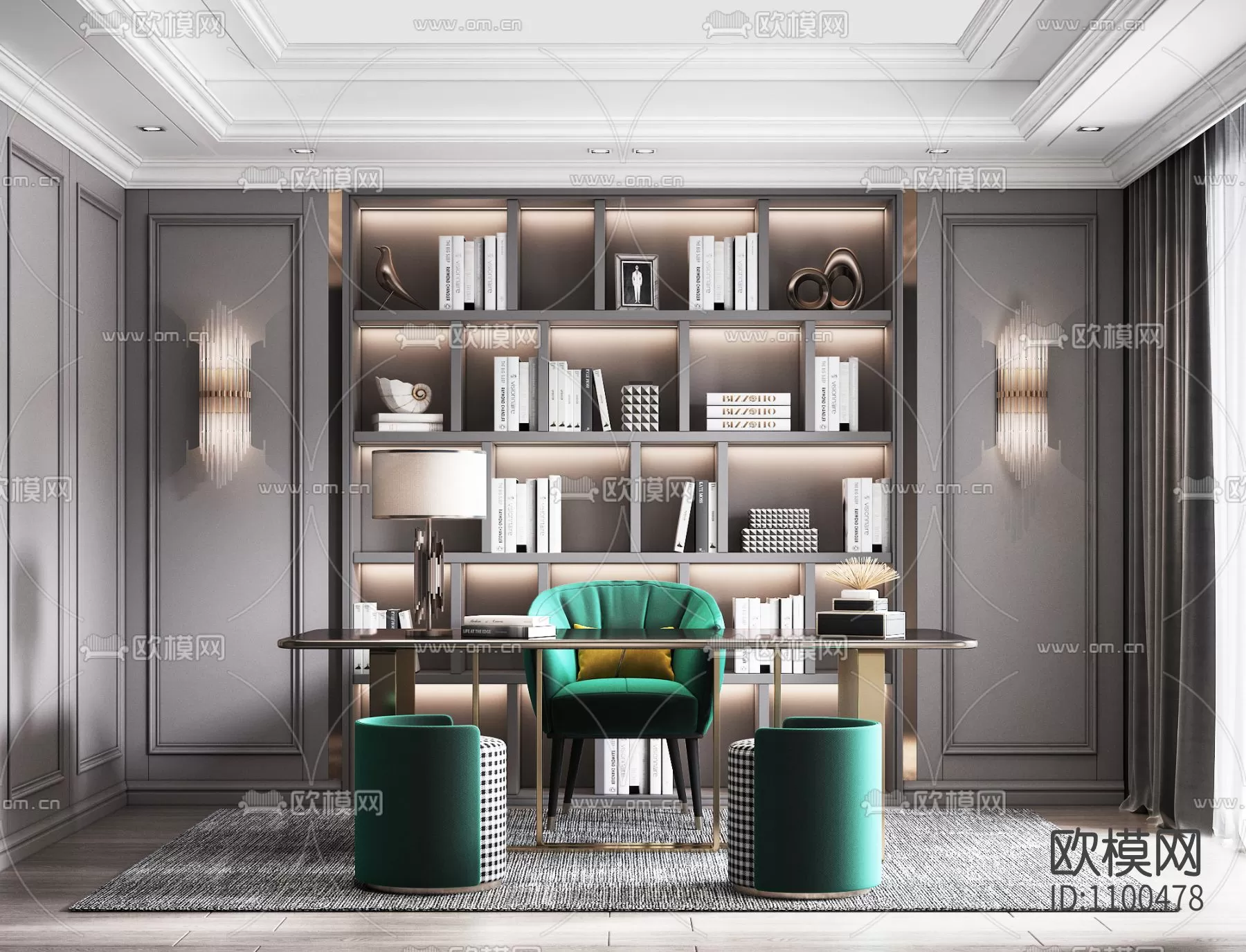 Study Room 3D Scenes – 0791