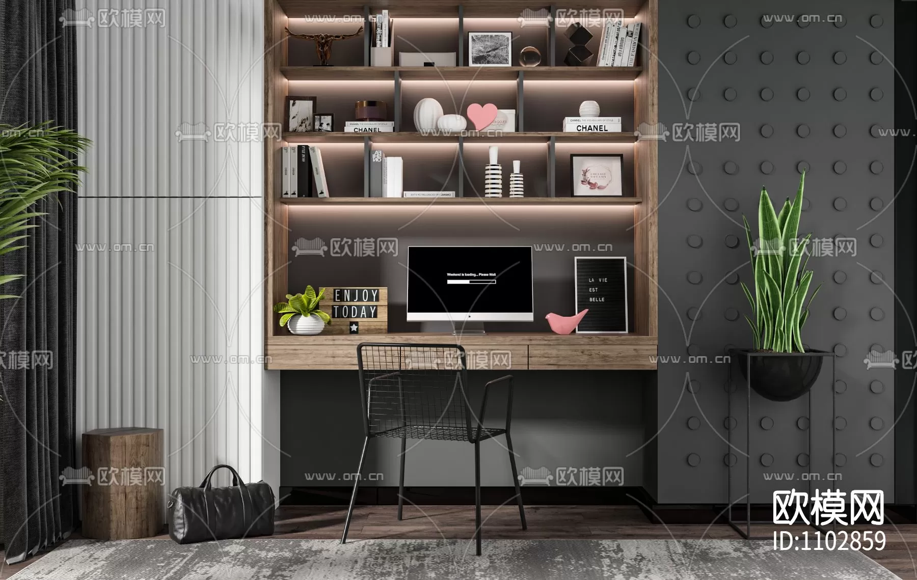 Study Room 3D Scenes – 0794