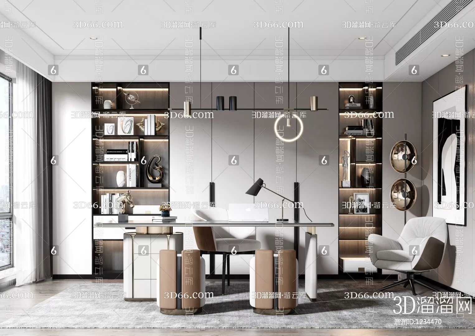 Study Room 3D Scenes – 0805