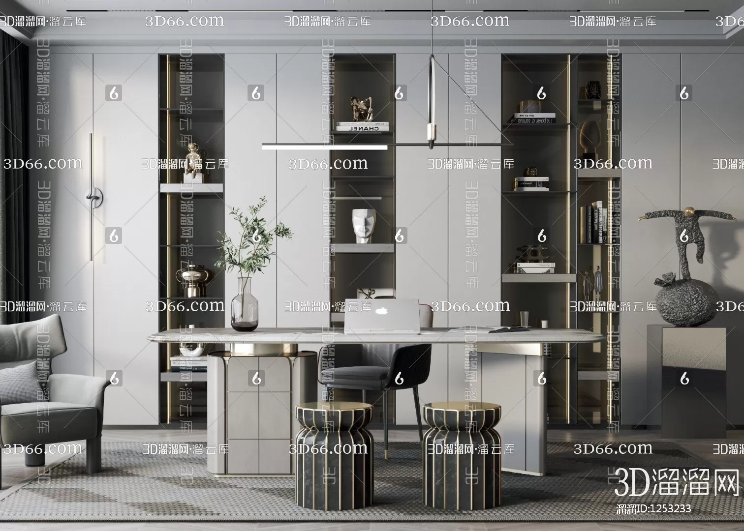 Study Room 3D Scenes – 0807