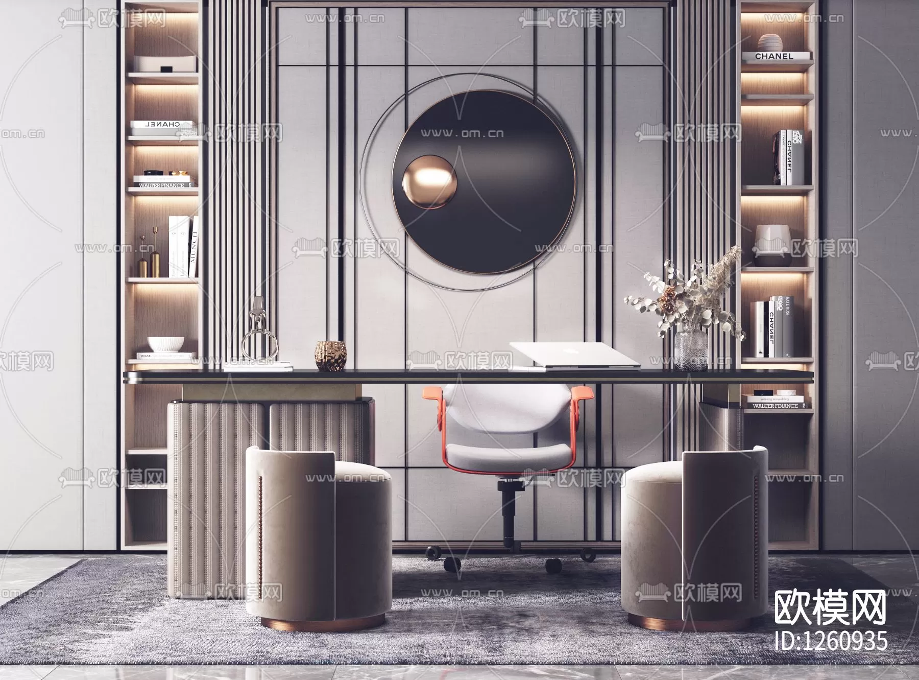 Study Room 3D Scenes – 0808