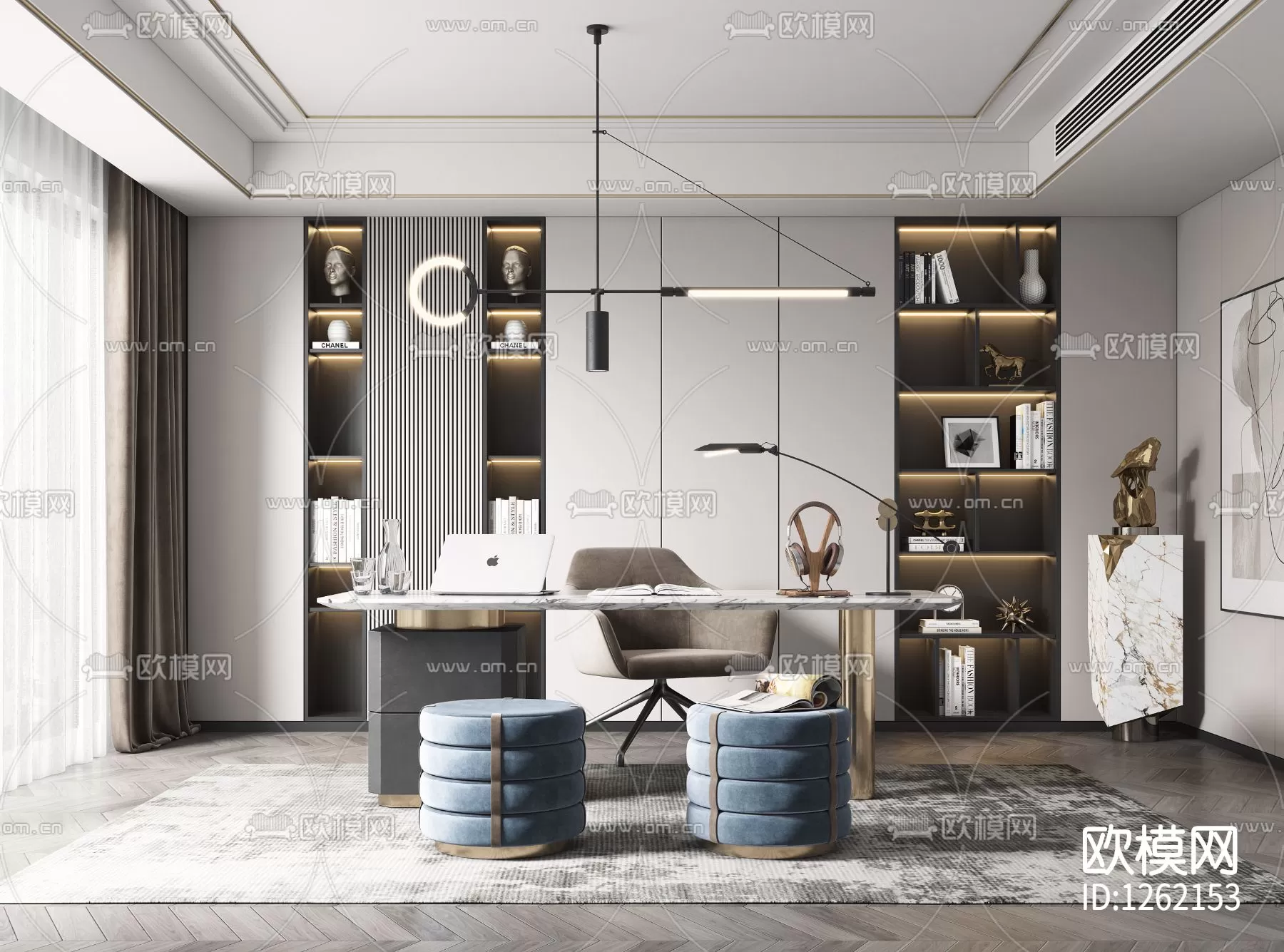 Study Room 3D Scenes – 0810