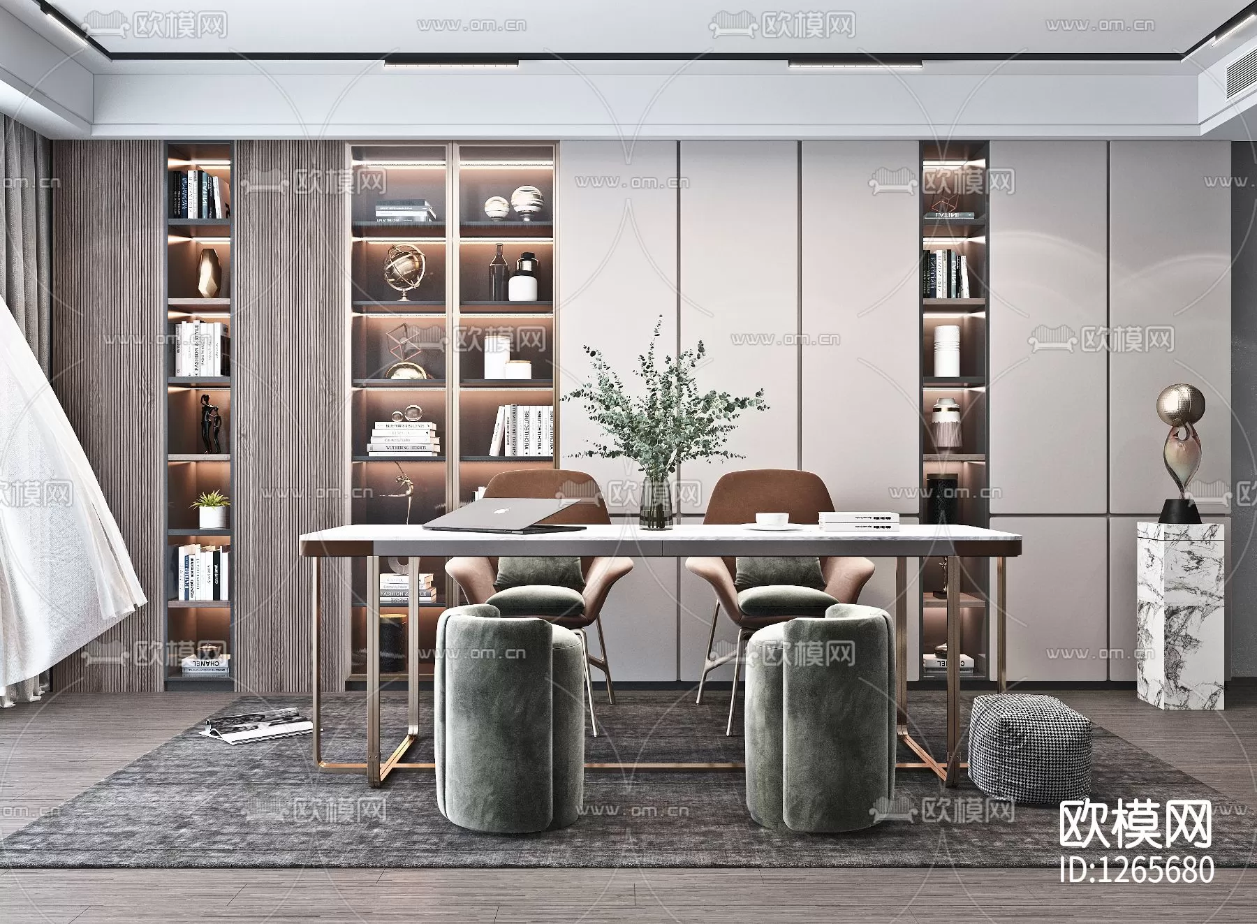 Study Room 3D Scenes – 0811