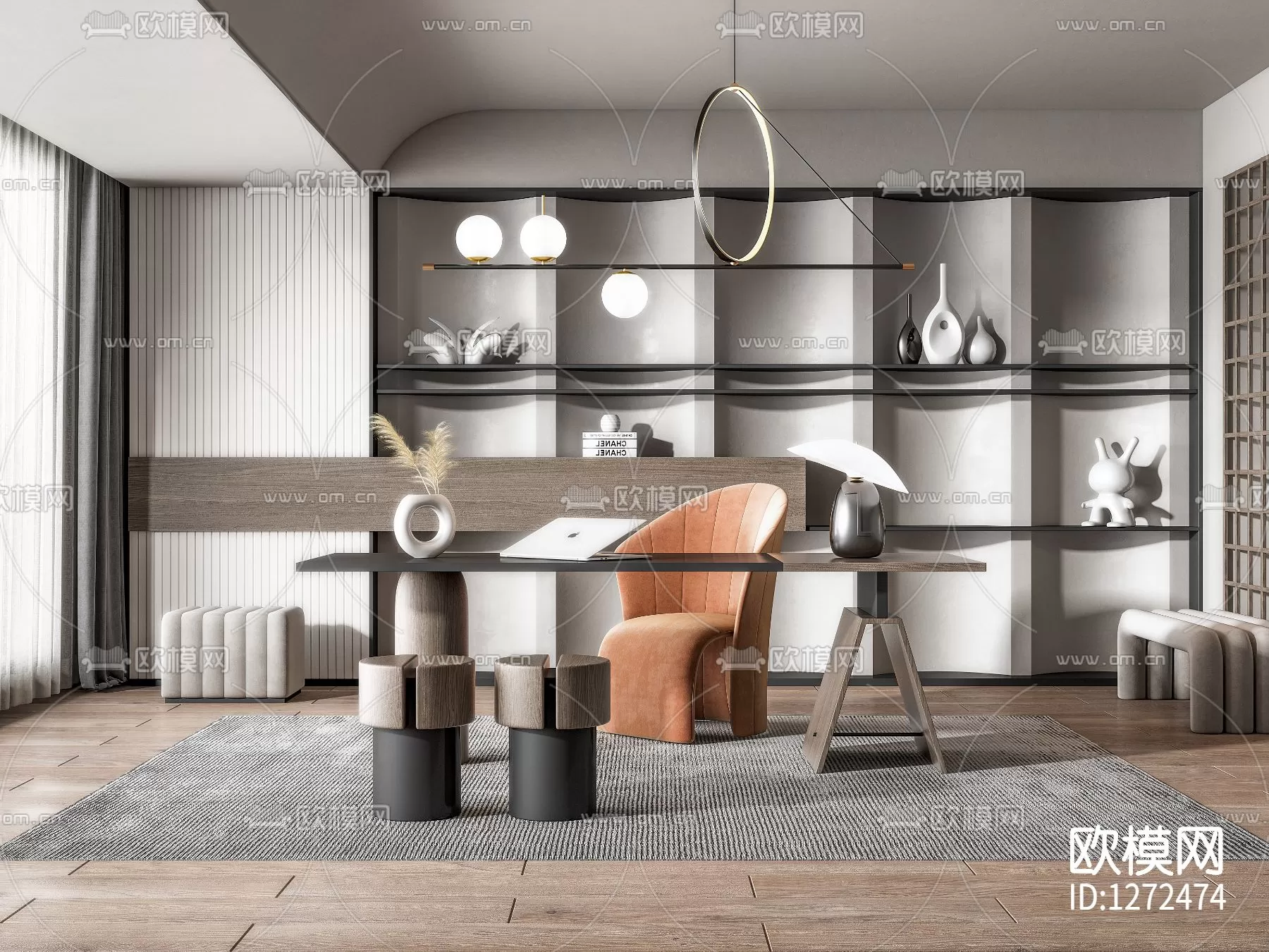 Study Room 3D Scenes – 0812