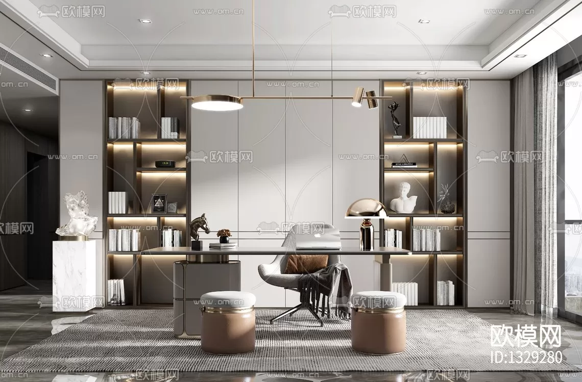 Study Room 3D Scenes – 0818