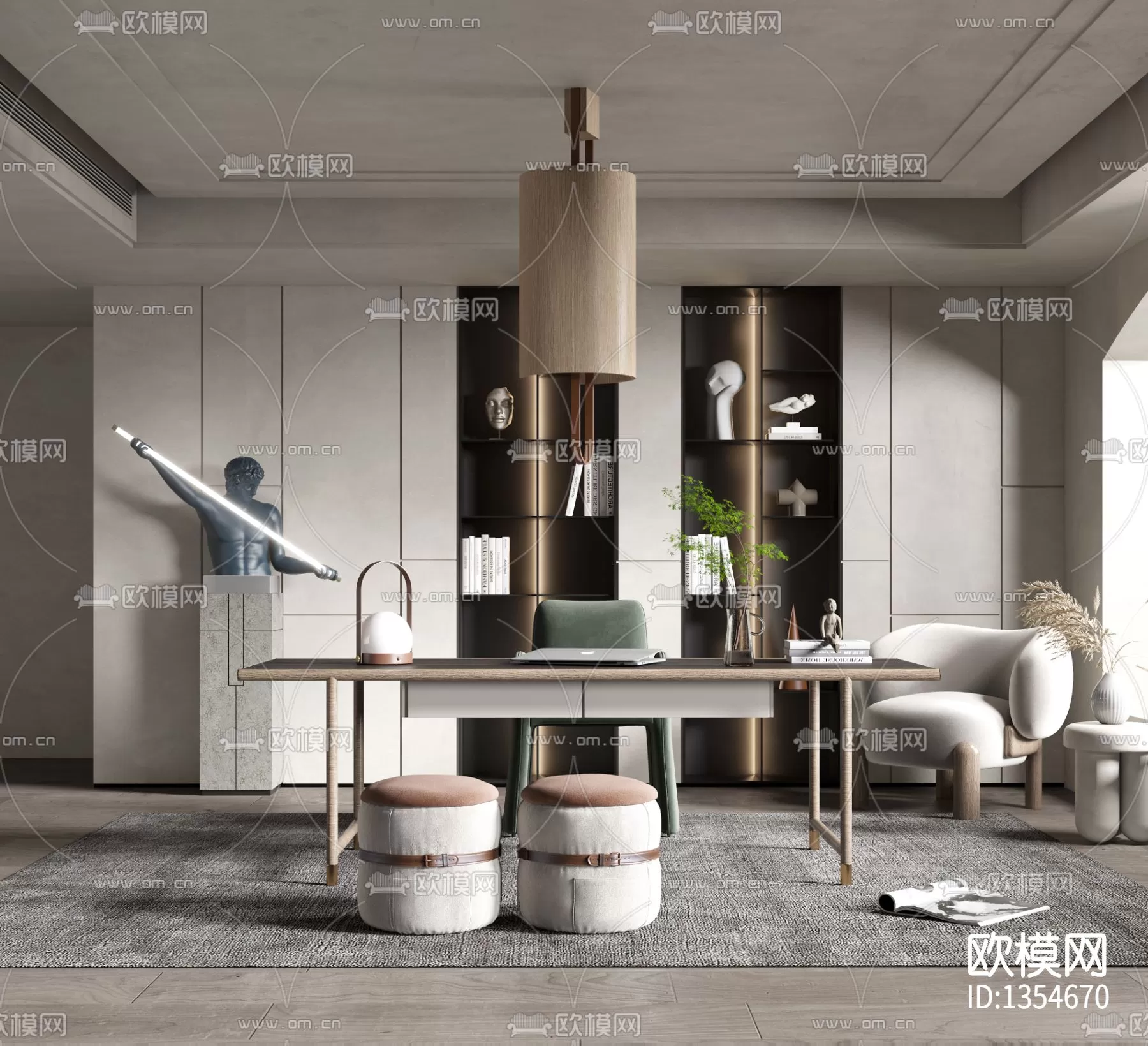 Study Room 3D Scenes – 0827