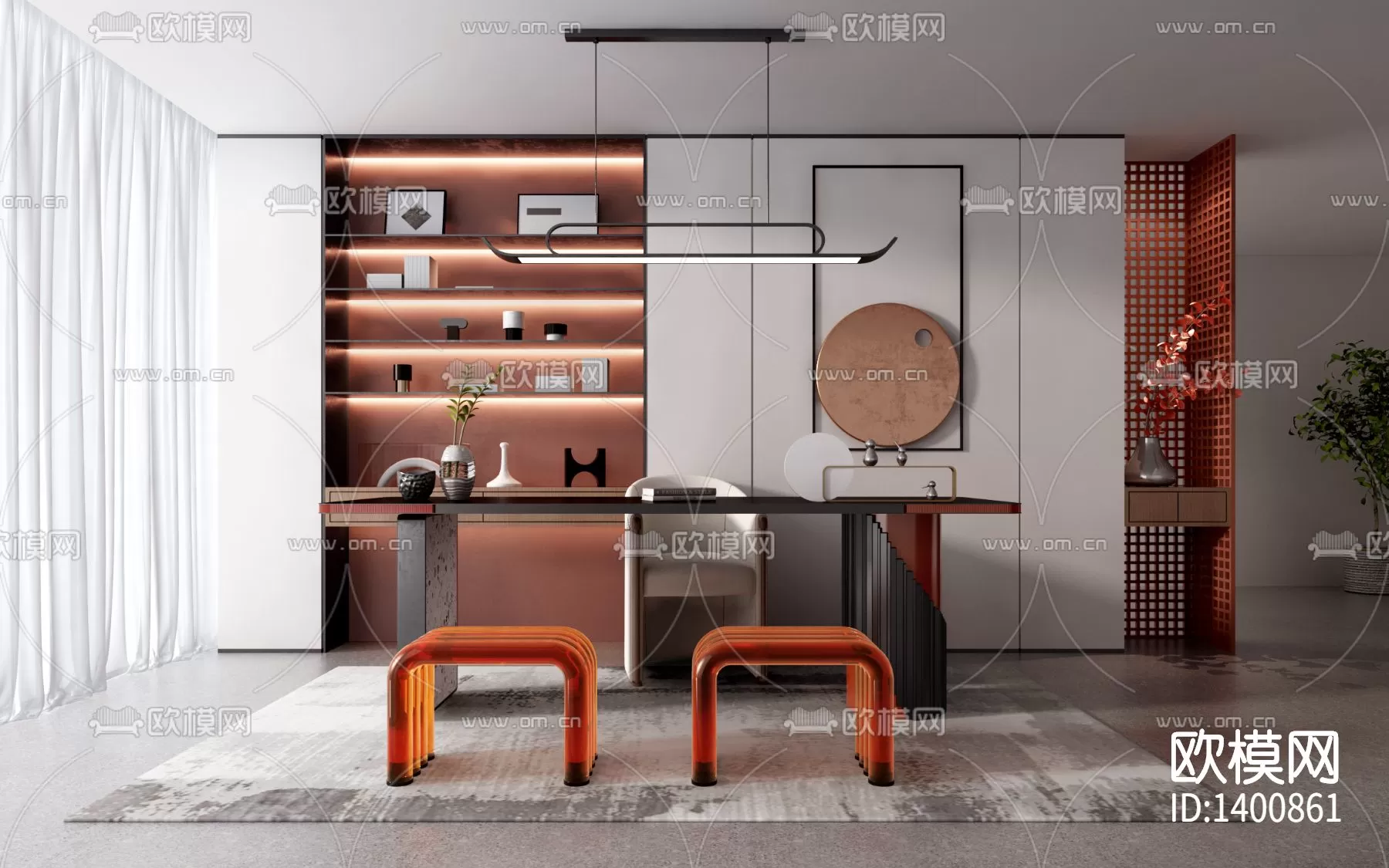 Study Room 3D Scenes – 0832