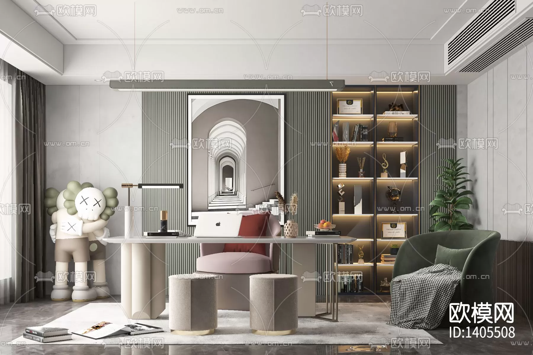 Study Room 3D Scenes – 0833