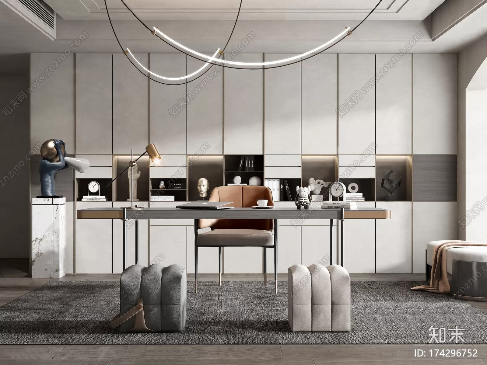 Study Room 3D Scenes – 0834