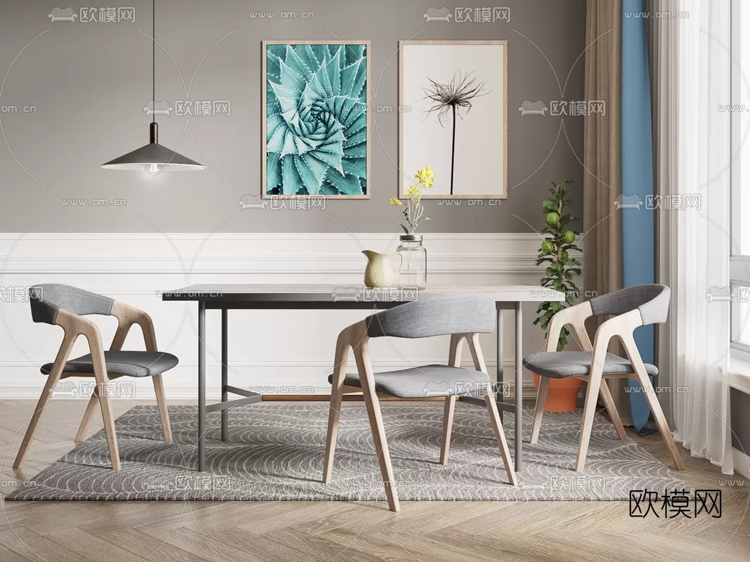 Dining Room 3D Scenes – 0931 Dining Room 3D Scenes – 0931