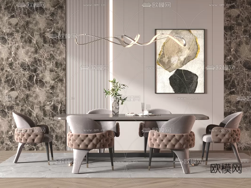 Dining Room 3D Scenes – 0932 Dining Room 3D Scenes – 0932