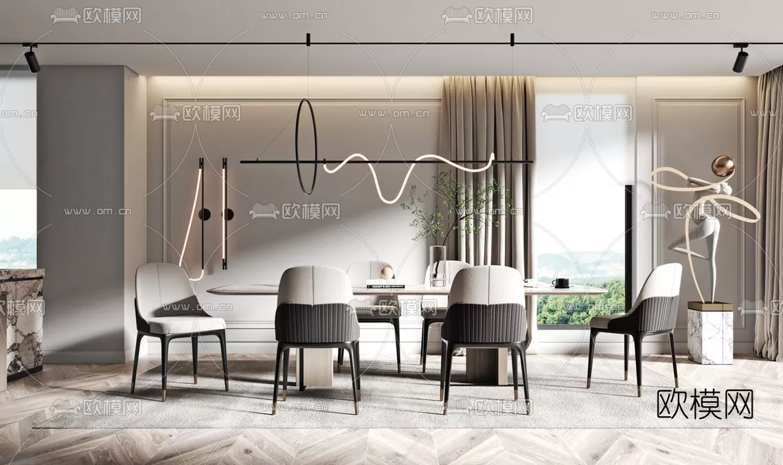 Dining Room 3D Scenes – 0935 Dining Room 3D Scenes – 0935