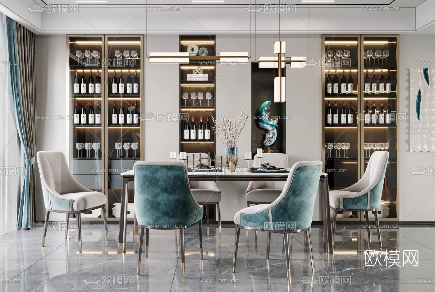 Dining Room 3D Scenes – 0936 Dining Room 3D Scenes – 0936