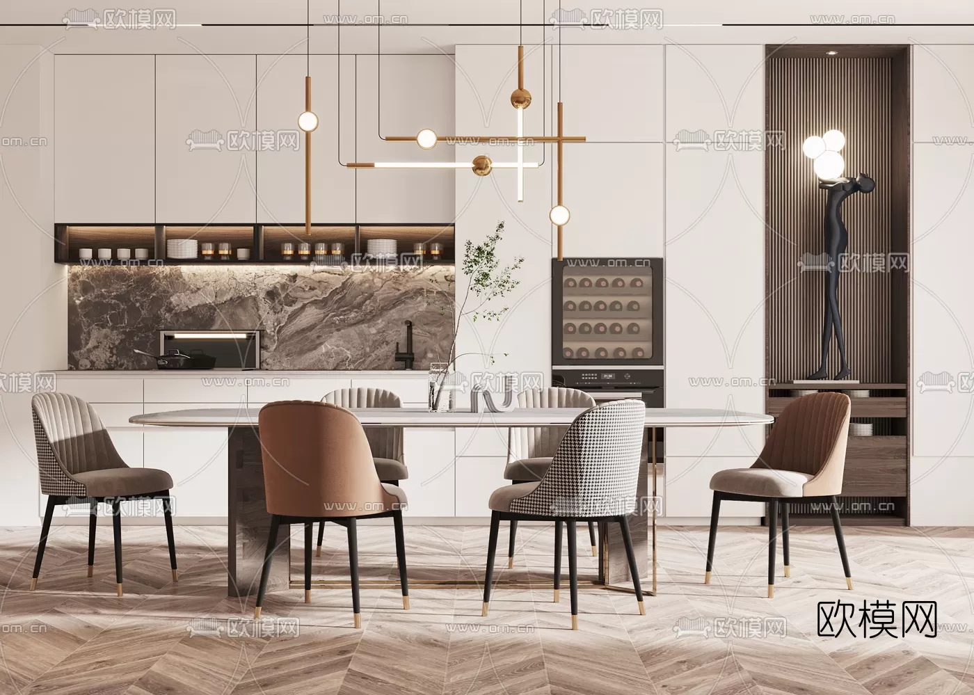 Dining Room 3D Scenes – 0938 Dining Room 3D Scenes – 0938