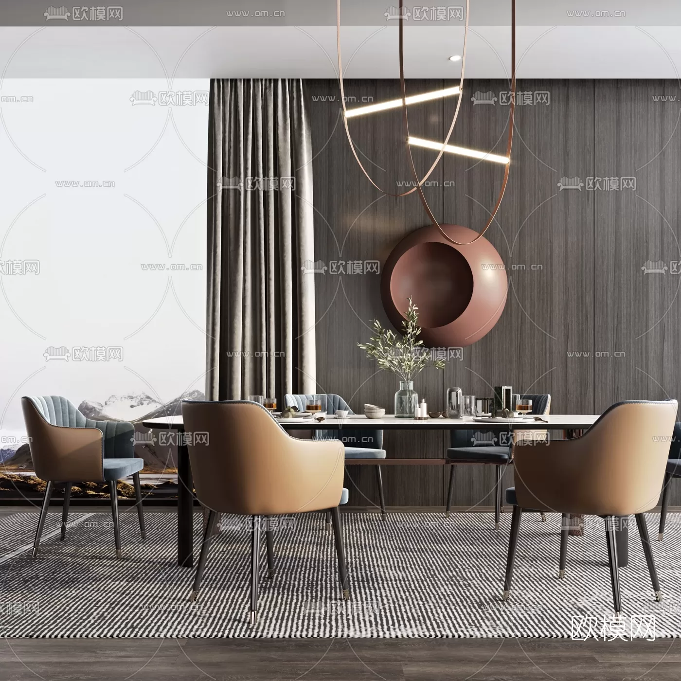 Dining Room 3D Scenes – 0943 Dining Room 3D Scenes – 0943
