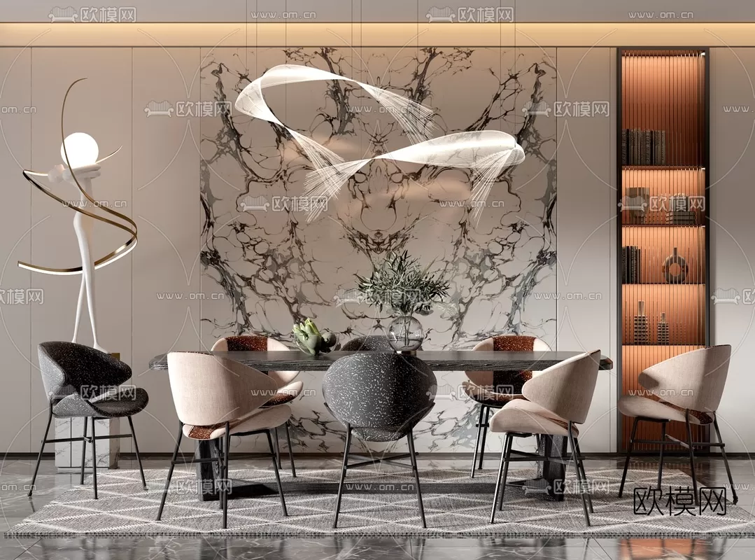 Dining Room 3D Scenes – 0950 Dining Room 3D Scenes – 0950