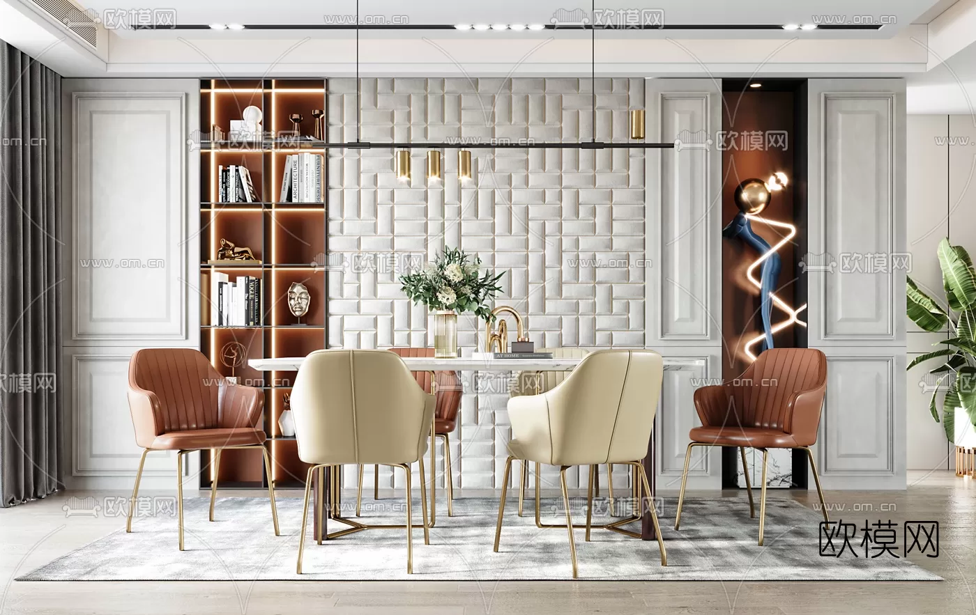 Dining Room 3D Scenes – 0951 Dining Room 3D Scenes – 0951