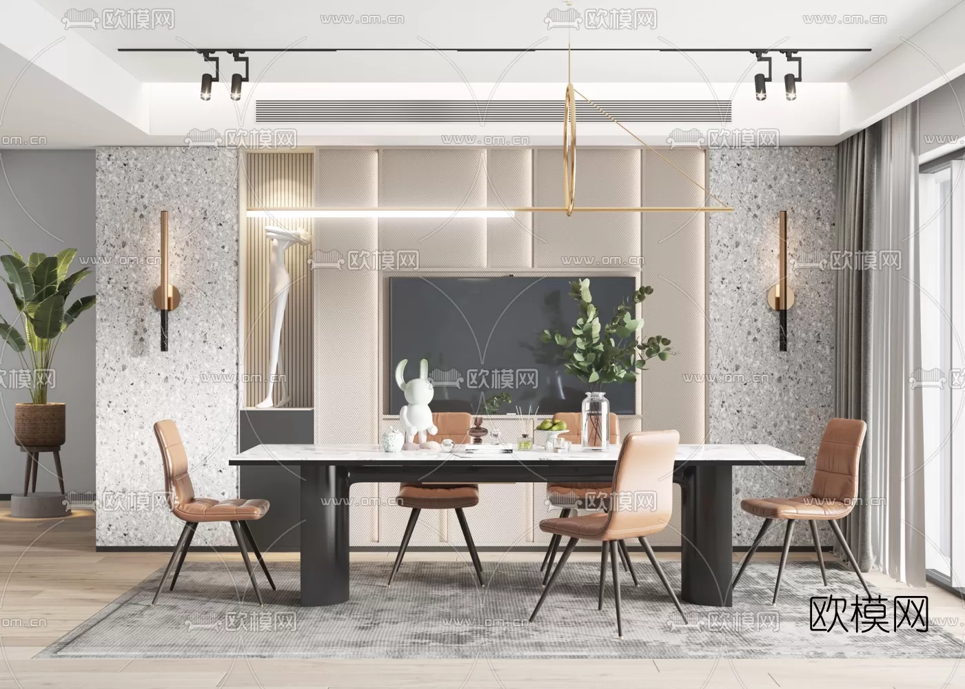 Dining Room 3D Scenes – 0952 Dining Room 3D Scenes – 0952