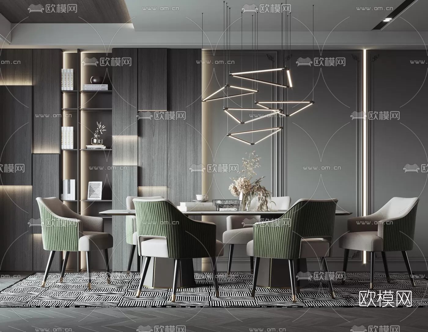 Dining Room 3D Scenes – 0954 Dining Room 3D Scenes – 0954