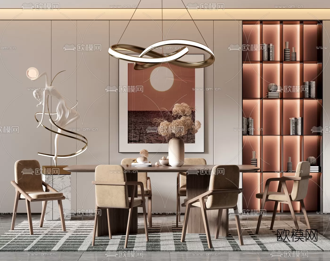 Dining Room 3D Scenes – 0955 Dining Room 3D Scenes – 0955