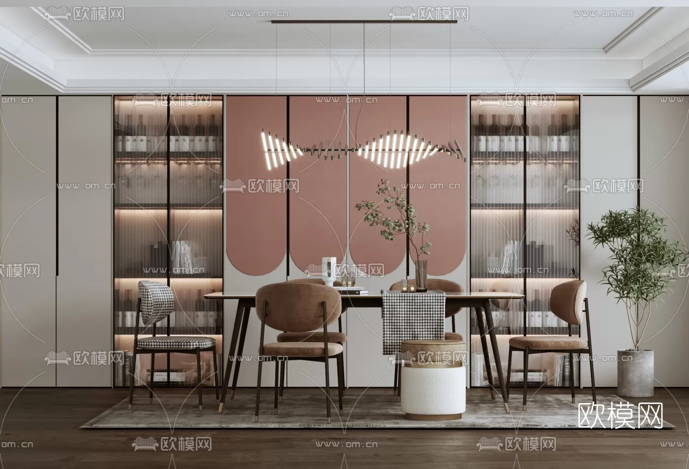 Dining Room 3D Scenes – 0958 Dining Room 3D Scenes – 0958