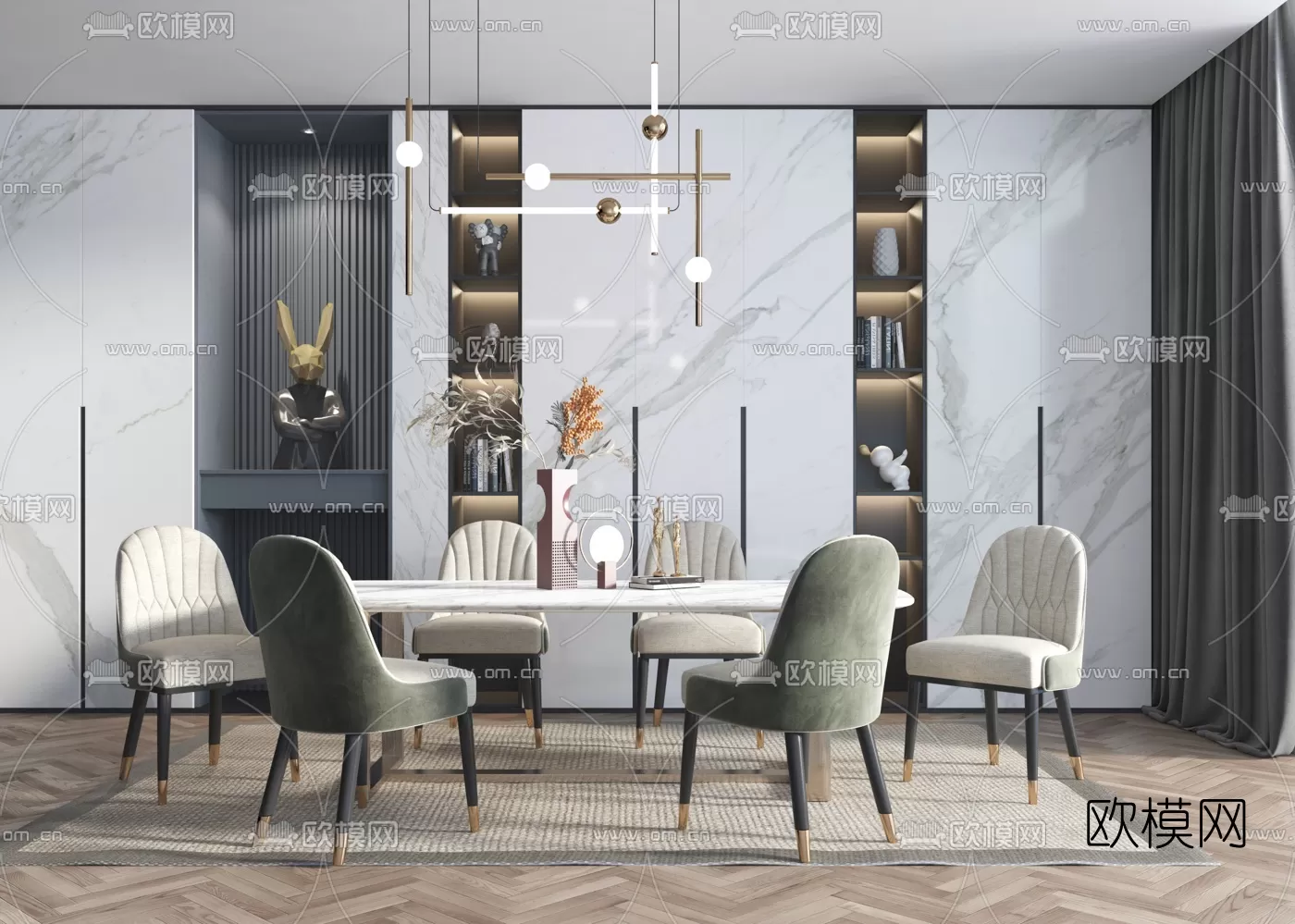 Dining Room 3D Scenes – 0960 Dining Room 3D Scenes – 0960