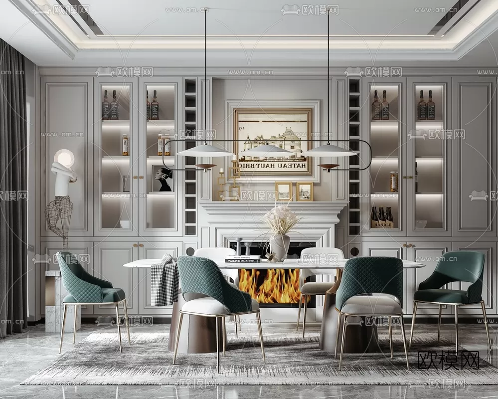 Dining Room 3D Scenes – 0962 Dining Room 3D Scenes – 0962