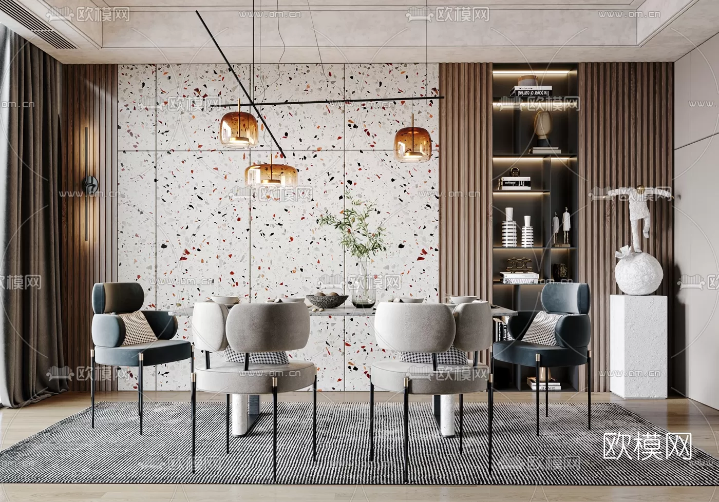 Dining Room 3D Scenes – 0963 Dining Room 3D Scenes – 0963