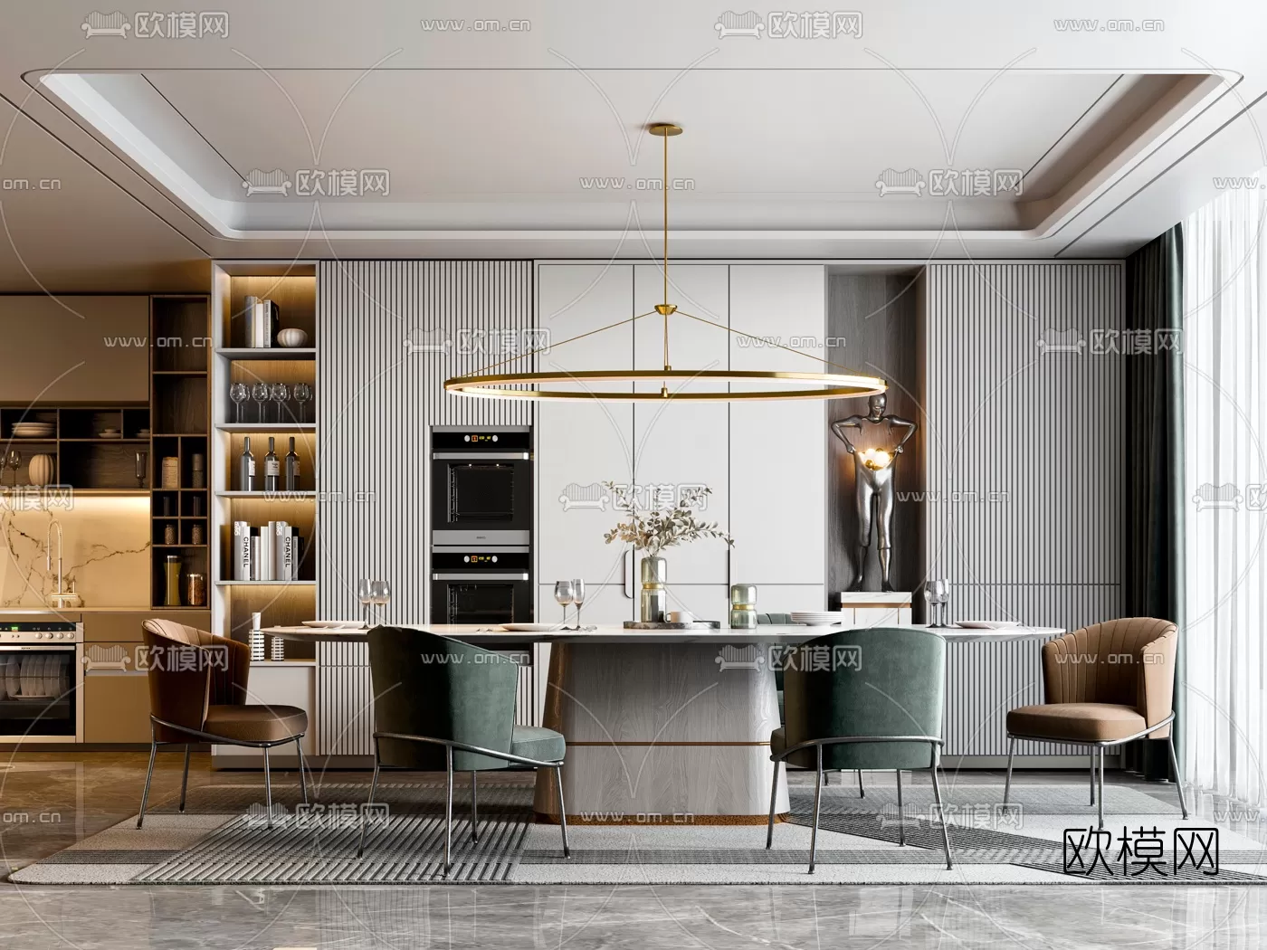 Dining Room 3D Scenes – 0972 Dining Room 3D Scenes – 0972