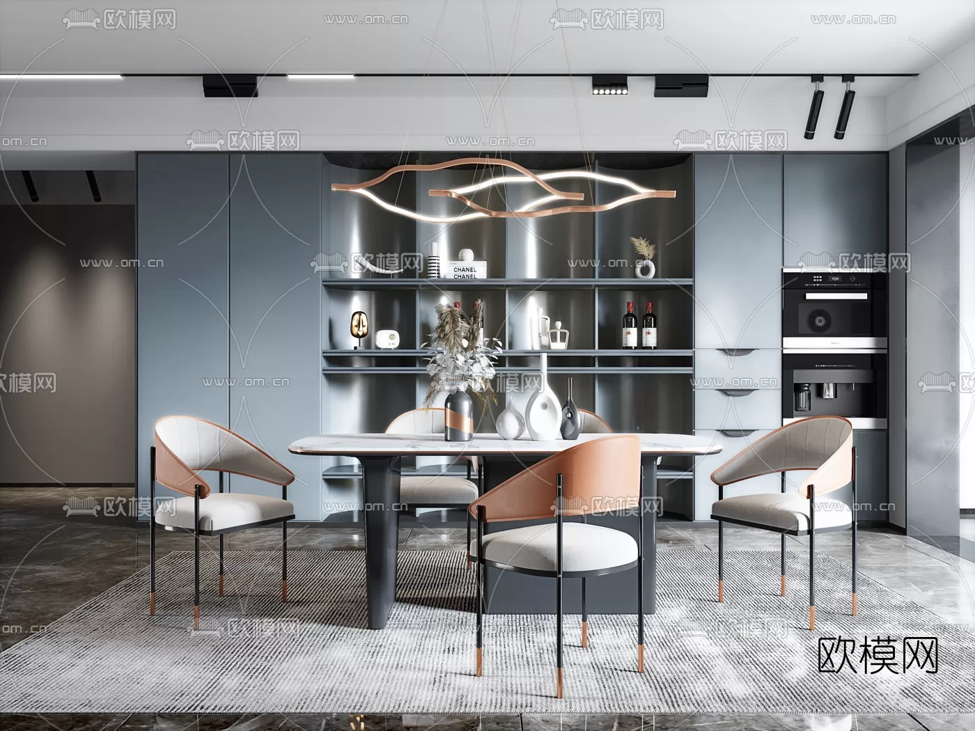 Dining Room 3D Scenes – 0973 Dining Room 3D Scenes – 0973