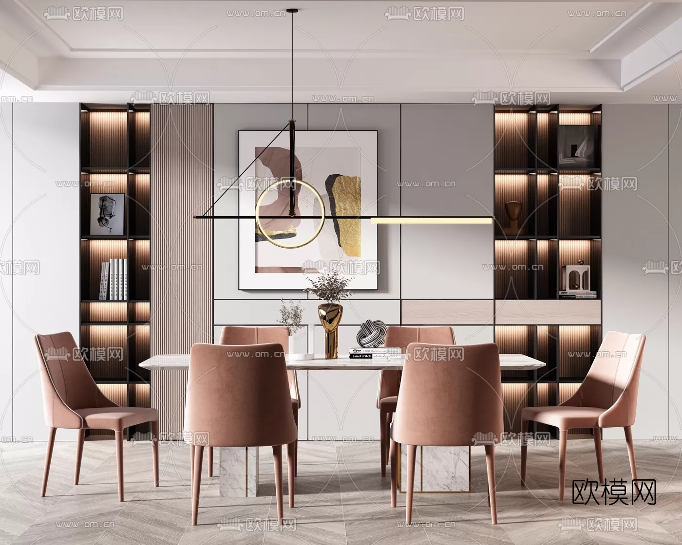 Dining Room 3D Scenes – 0974 Dining Room 3D Scenes – 0974