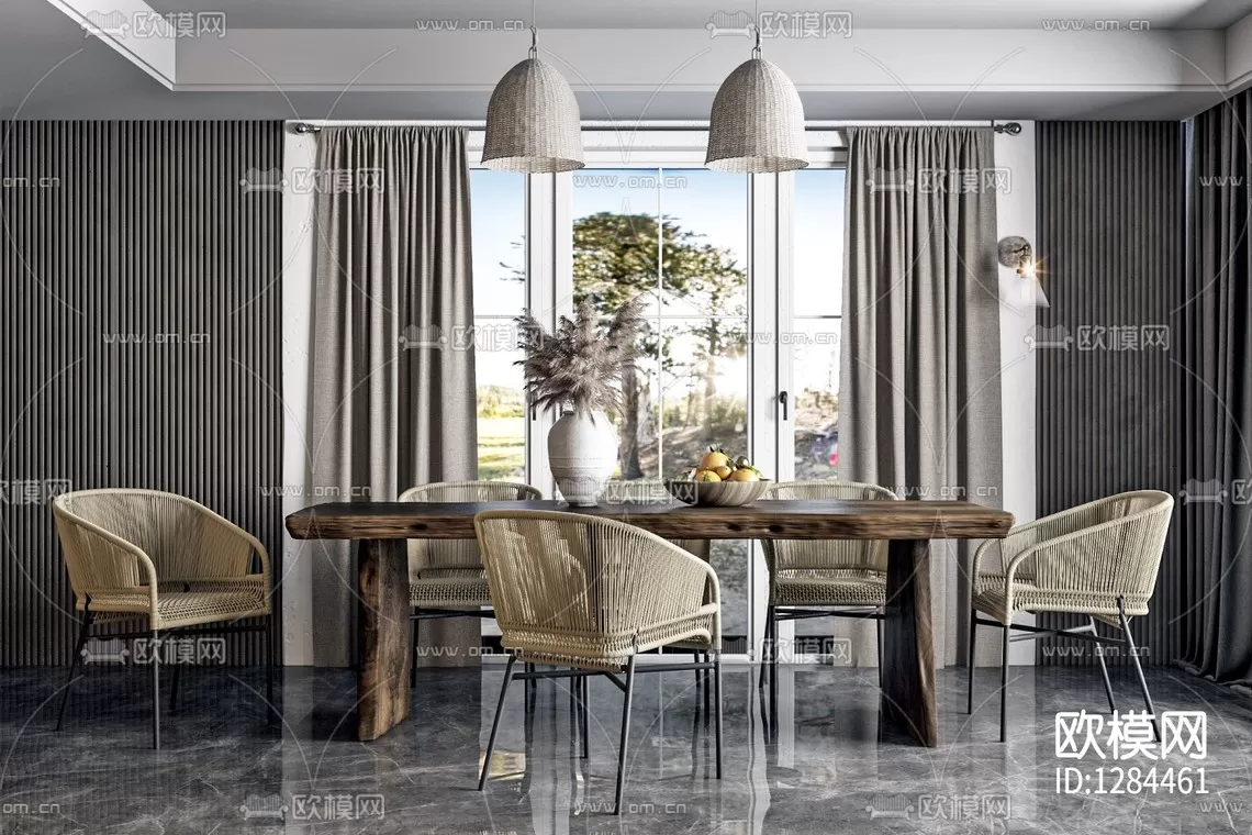 Dining Room 3D Scenes – 0980 Dining Room 3D Scenes – 0980