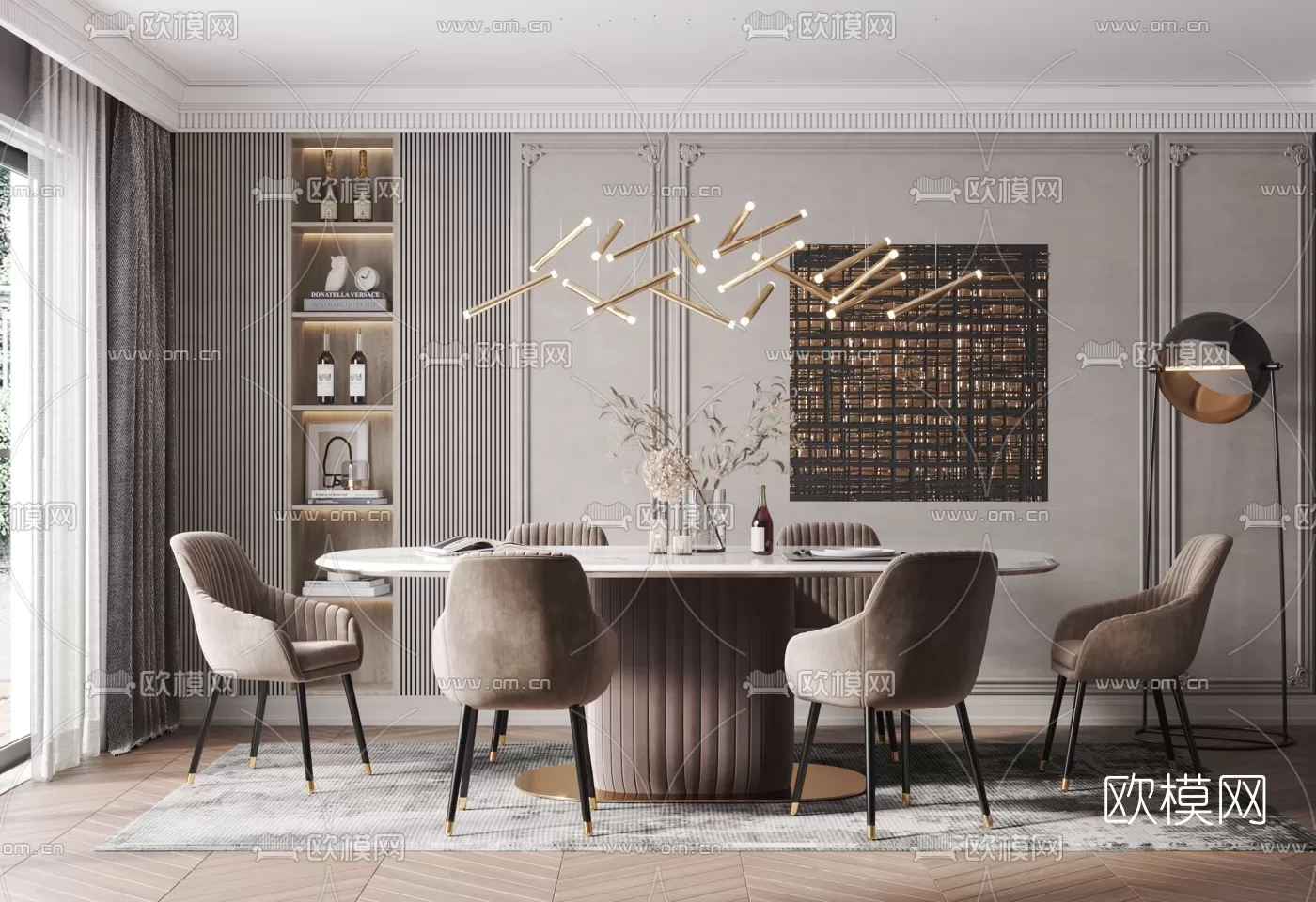 Dining Room 3D Scenes – 0981 Dining Room 3D Scenes – 0981