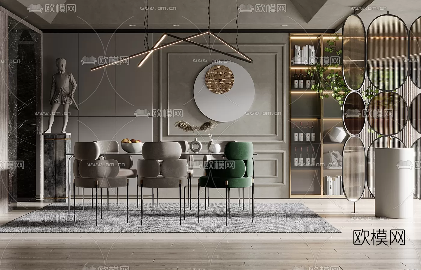 Dining Room 3D Scenes – 0983 Dining Room 3D Scenes – 0983