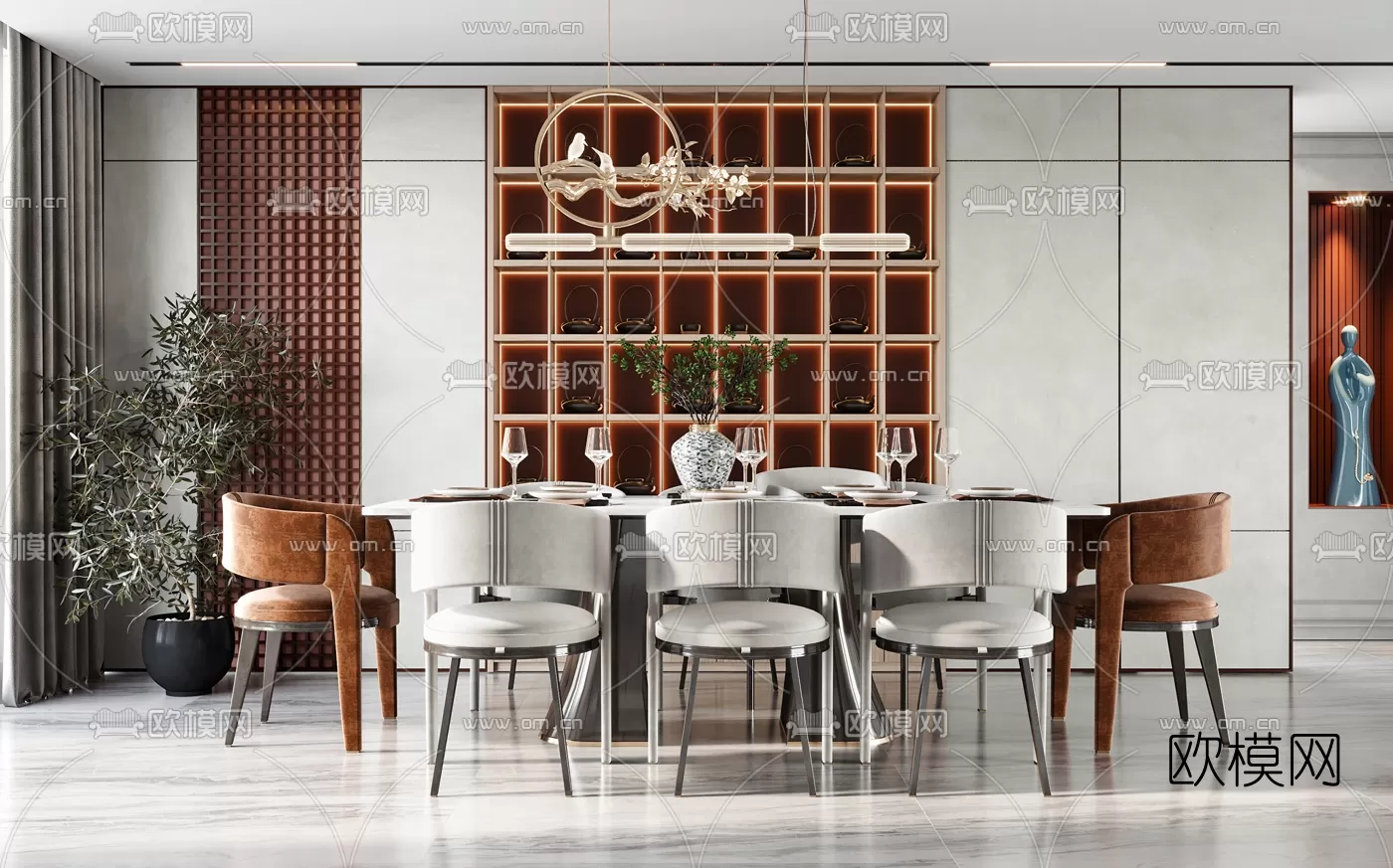 Dining Room 3D Scenes – 0984 Dining Room 3D Scenes – 0984